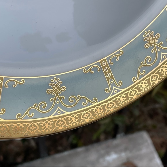 Palate & Plate blue & gold bands and scrolls new - Picture 9 of 9